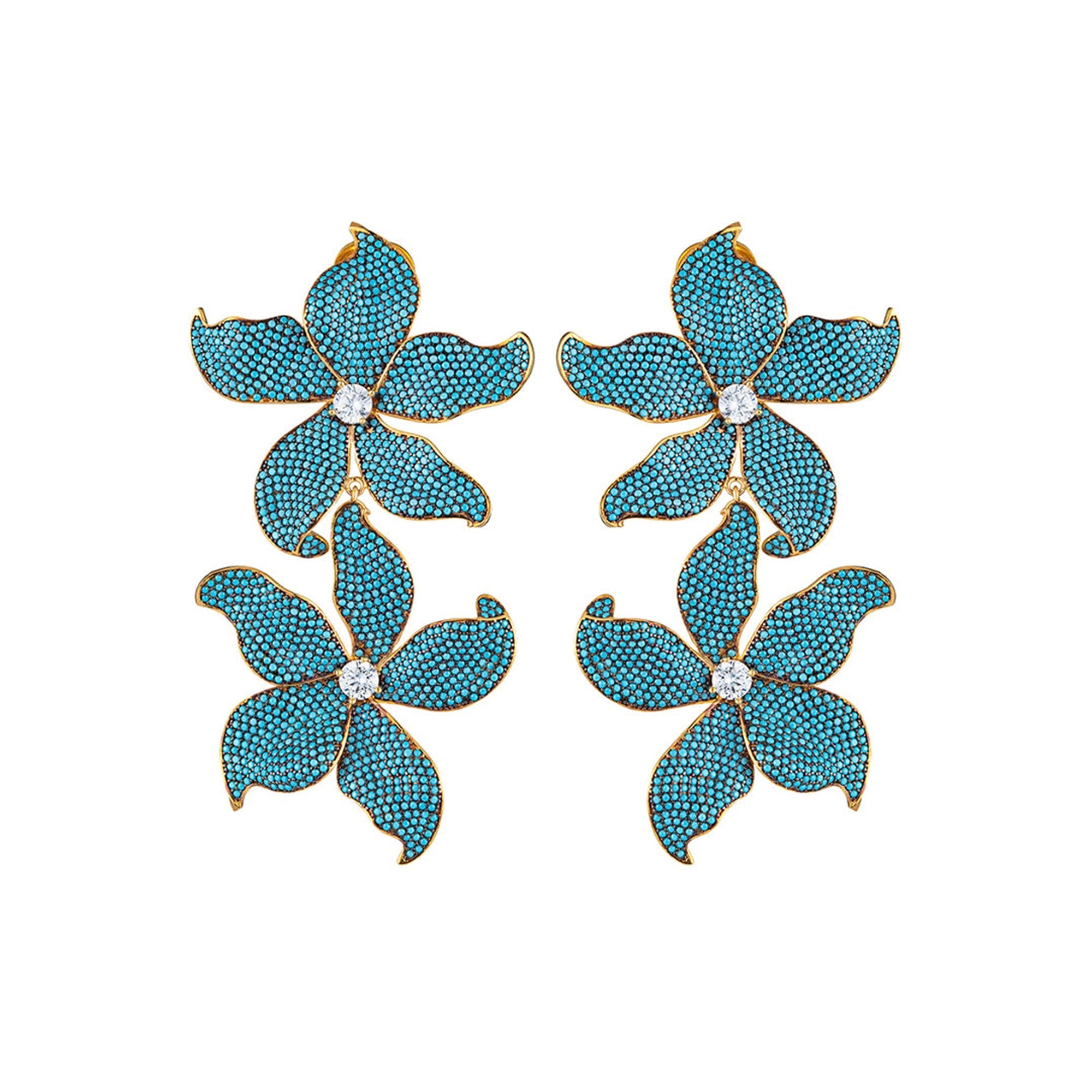 DOUBLE LILIUM EARRINGS