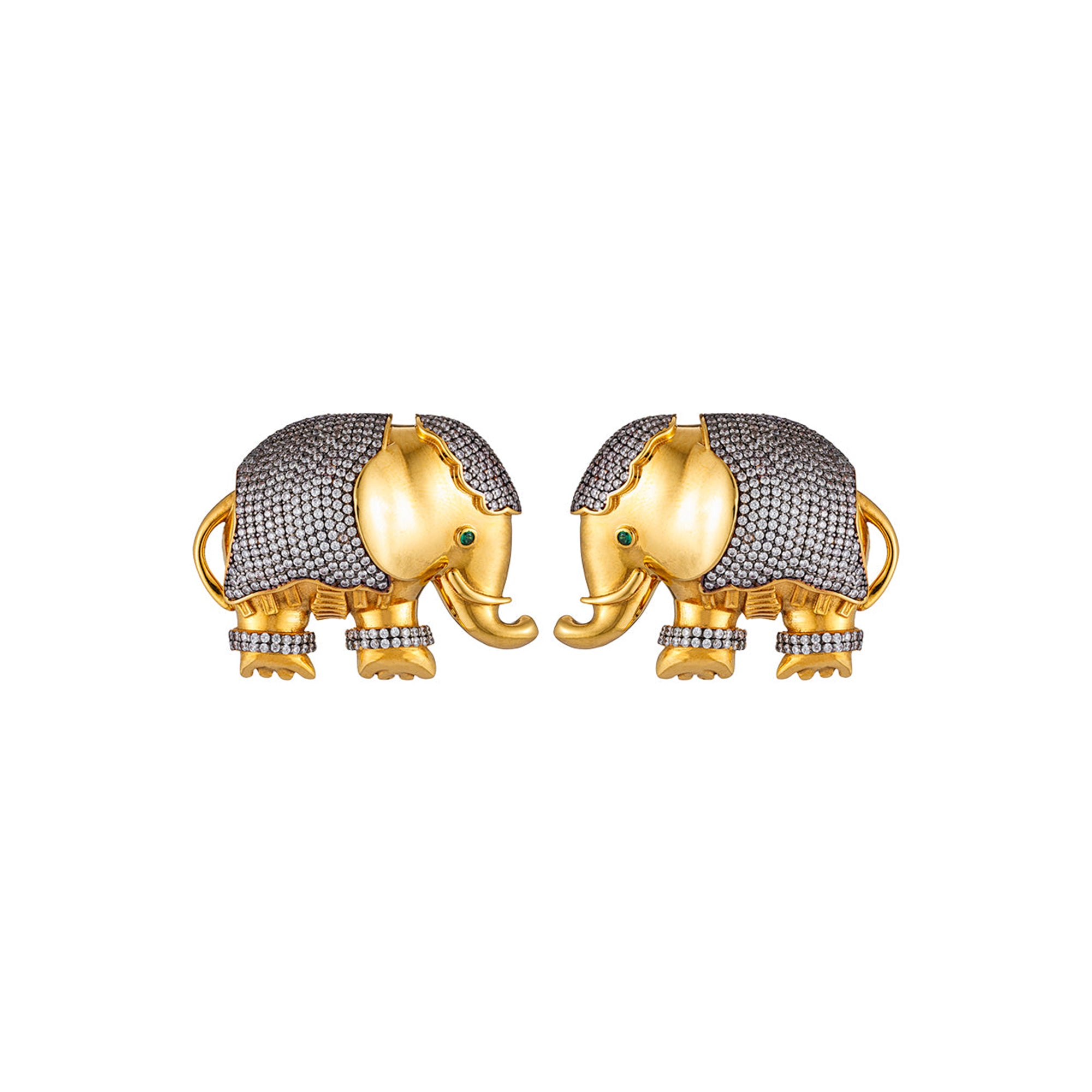 Diamond elephant hotsell earrings