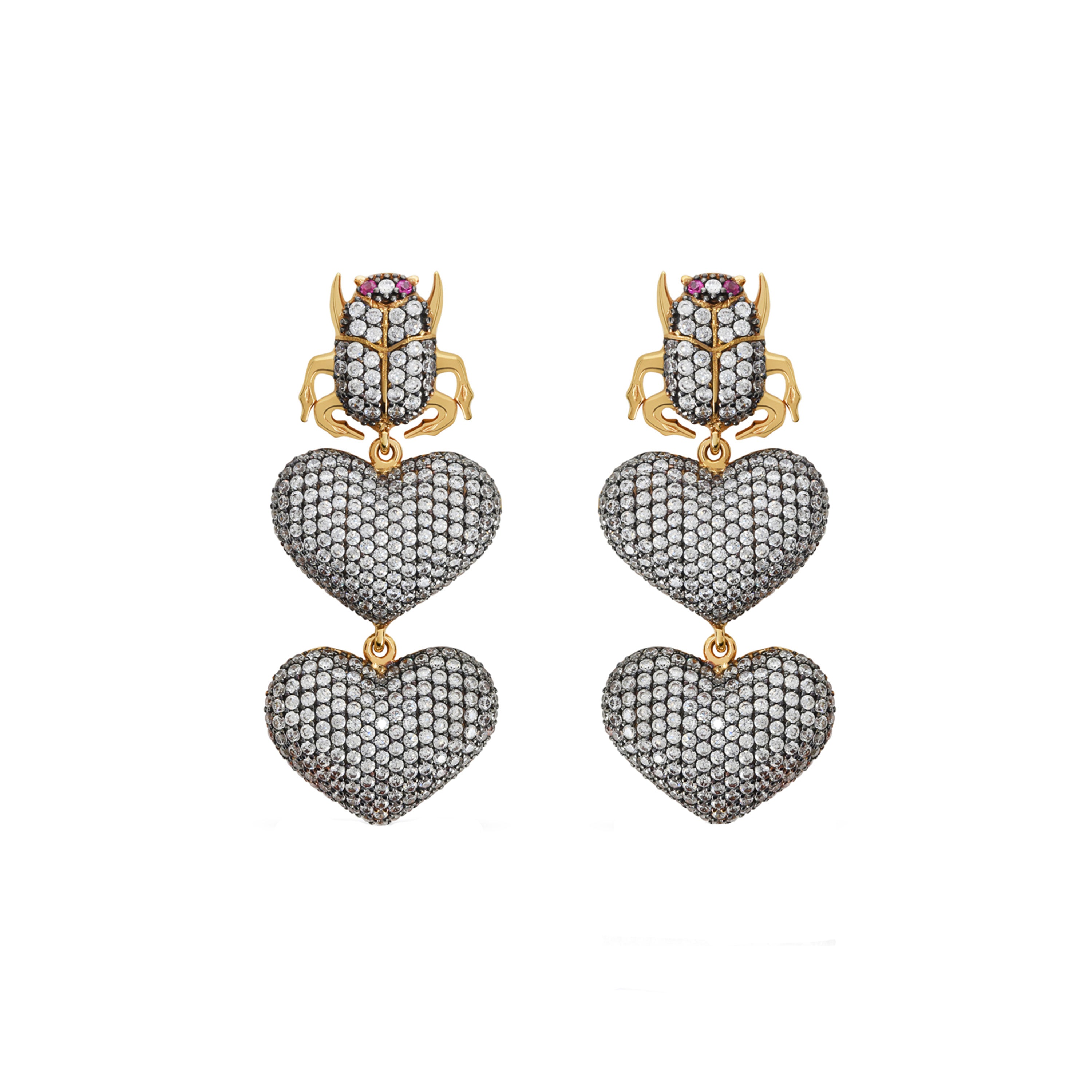 MINI SCARAB IN LOVE EARRINGS