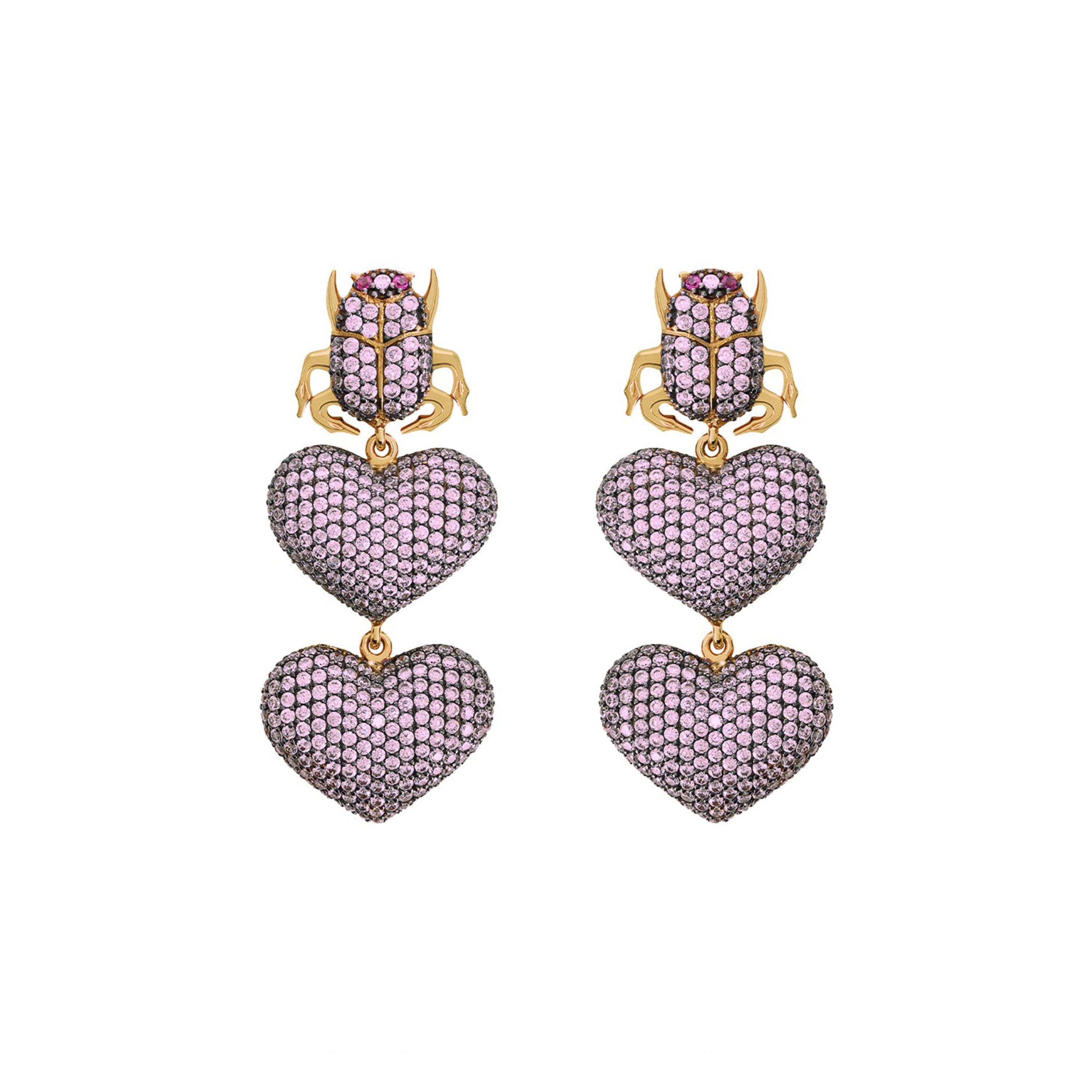 MINI SCARAB IN LOVE EARRINGS