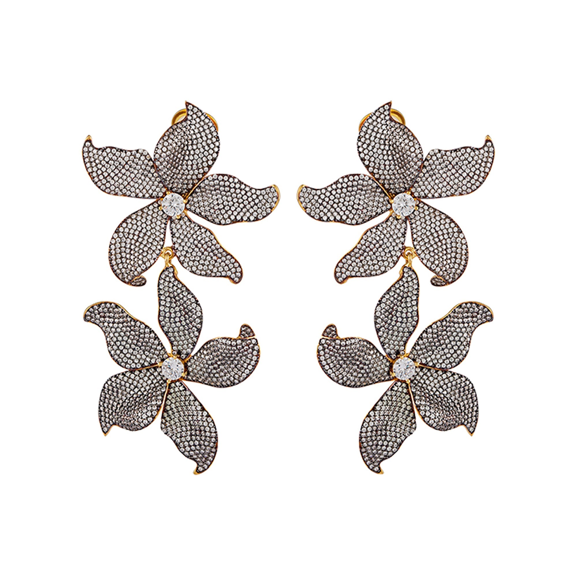 DOUBLE LILIUM EARRINGS