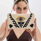 EVIL EYE BYZANTINE LINEN BAG