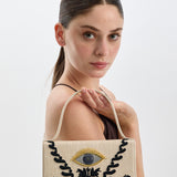 EVIL EYE BYZANTINE LINEN BAG