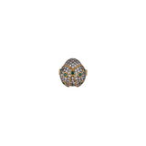 Pink ladybug-shaped crystal ring by BEGÜM KHAN, featuring a delicate design and vibrant pink color.