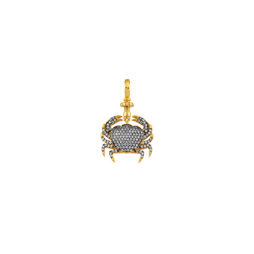 Mini crab charm from BEGÜM KHAN, featuring a detailed gold-tone crab design on a jewelry charm.