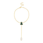 Mini Frog Invisible Necklace by BEGÜM KHAN – green