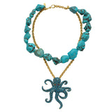 OCTOPUSSY TURQUOISE NECKLACE