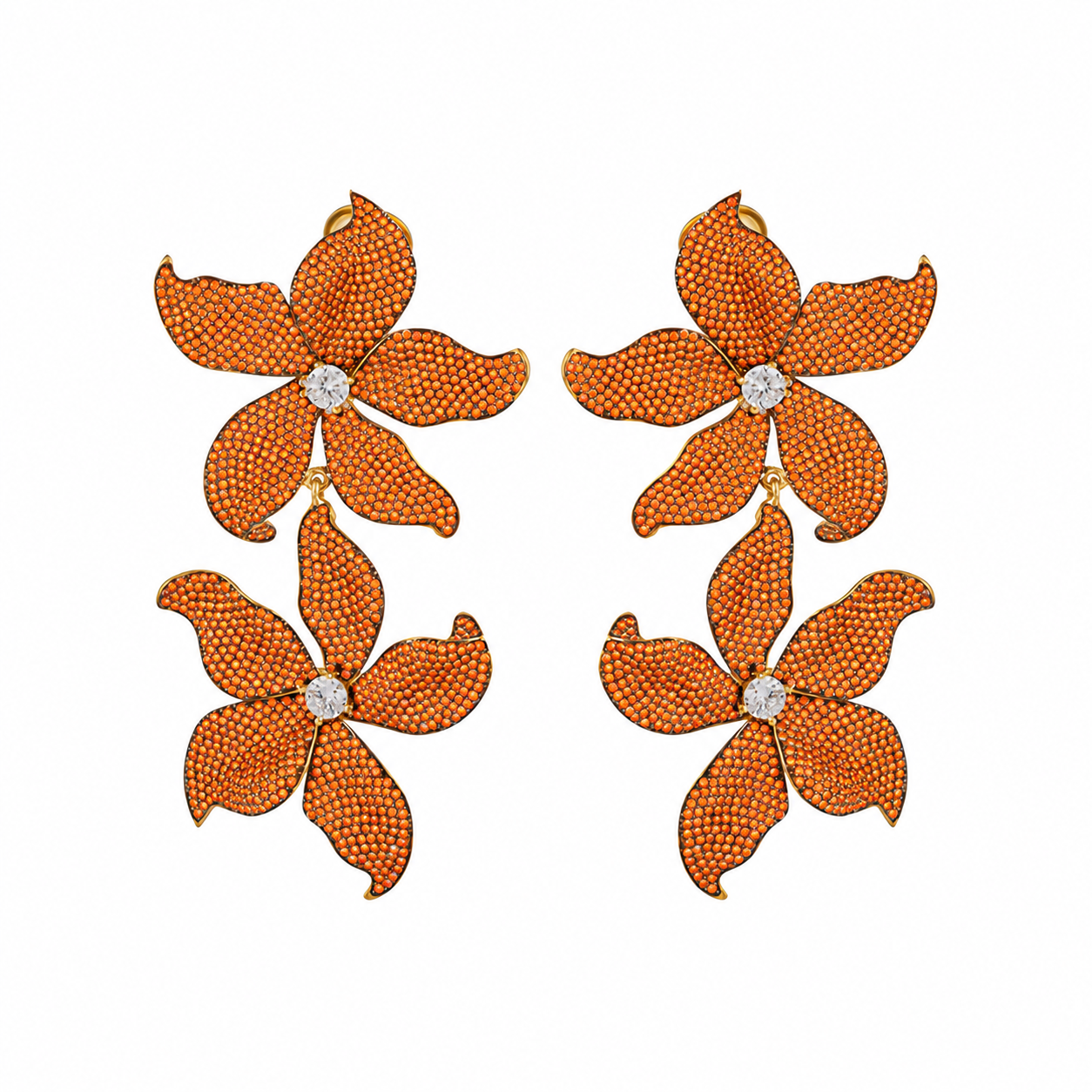 DOUBLE LILIUM EARRINGS