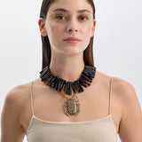 PHARAOH BLACK CORAL NECKLACE