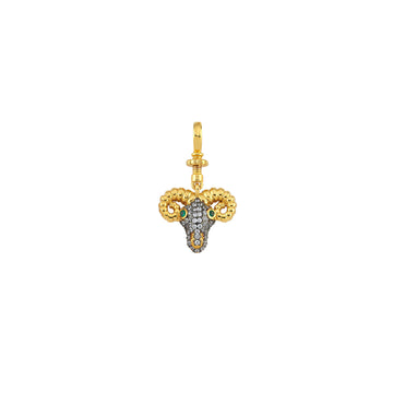 BEGÜM KHAN RAM charm charm with intricate design, small decorative accessory suitable for bracelets or jewelry.