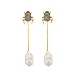 SCARAB INVISIBLE EARRINGS