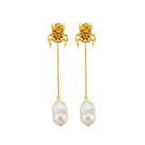 SCARAB INVISIBLE EARRINGS
