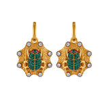 SCARAB SHIELD EARRINGS
