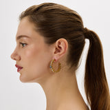 SERDARINO TENNIS HOOP EARRINGS