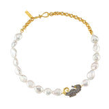 SEAHORSE BAROQUE PEARL CHOKER