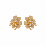 BEGÜM KHAN IRIS earrings featuring warm champagne crystal design, elegant dangle earrings for a sophisticated look