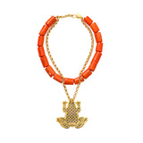 MEGA FROG CORAL NECKLACE