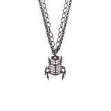SCARAB DOUBLE CHAIN NECKLACE
